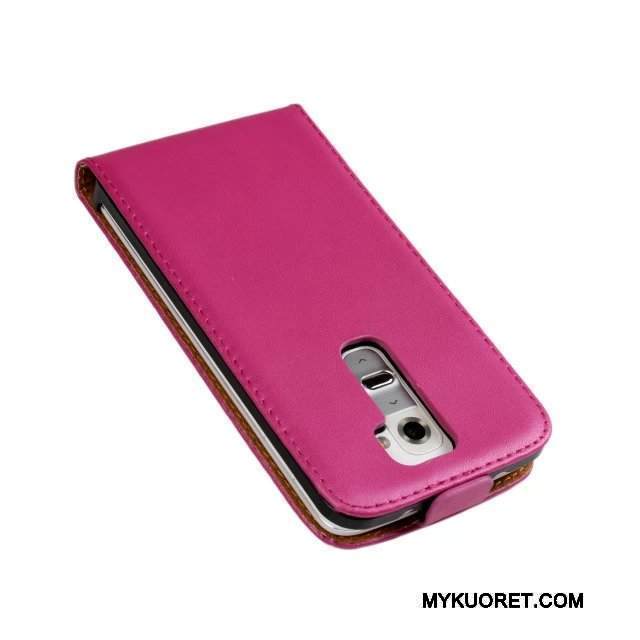 Kuori Lg G2 Nahka Vihreä Puhelimen Kuoret, Kotelo Lg G2 Suojaus