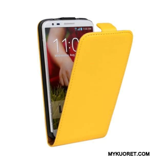 Kuori Lg G2 Nahka Vihreä Puhelimen Kuoret, Kotelo Lg G2 Suojaus