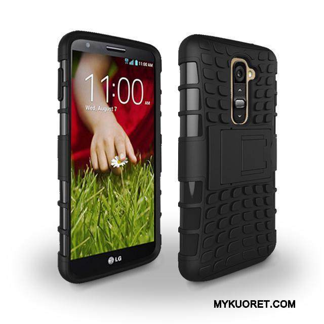 Kuori Lg G2 Tuki Murtumaton Sininen, Kotelo Lg G2 Suojaus Puhelimen Kuoret Panssari