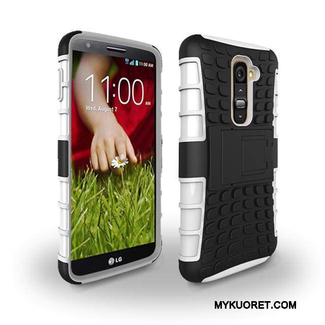 Kuori Lg G2 Tuki Murtumaton Sininen, Kotelo Lg G2 Suojaus Puhelimen Kuoret Panssari