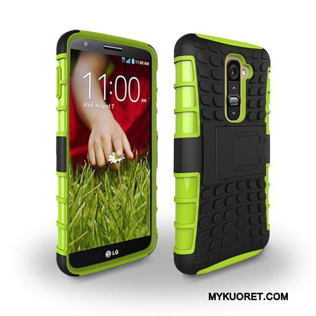 Kuori Lg G2 Tuki Murtumaton Sininen, Kotelo Lg G2 Suojaus Puhelimen Kuoret Panssari