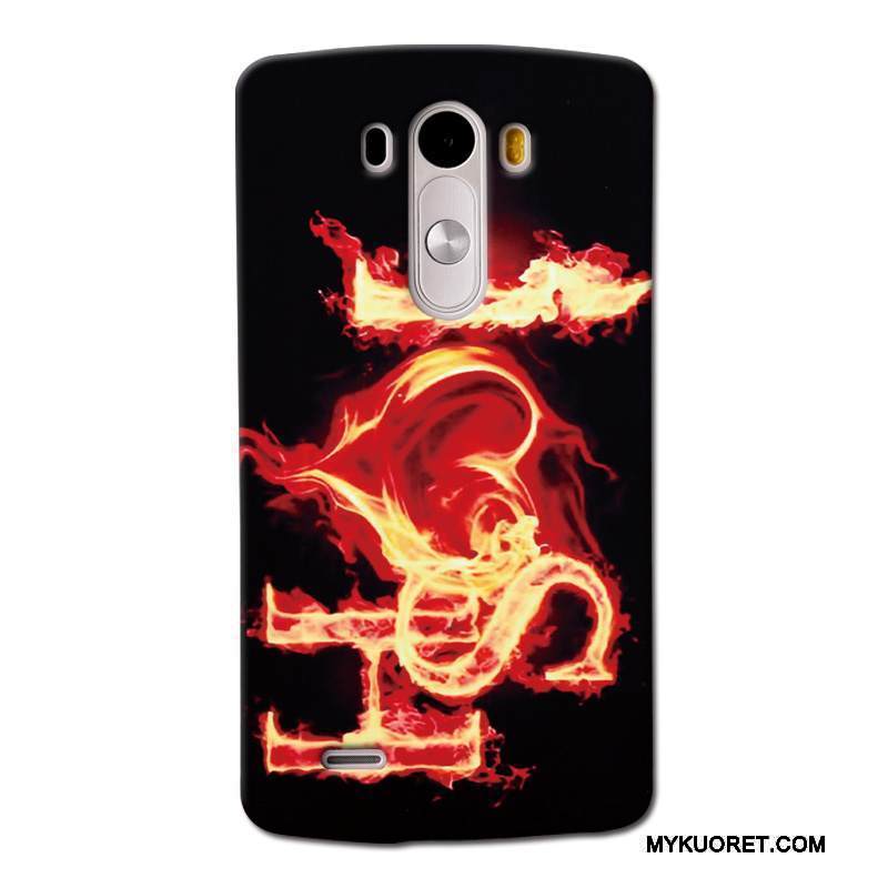 Kuori Lg G3 Maalaus Punainen Puhelimen Kuoret, Kotelo Lg G3 Suojaus Pesty Suede Trendi
