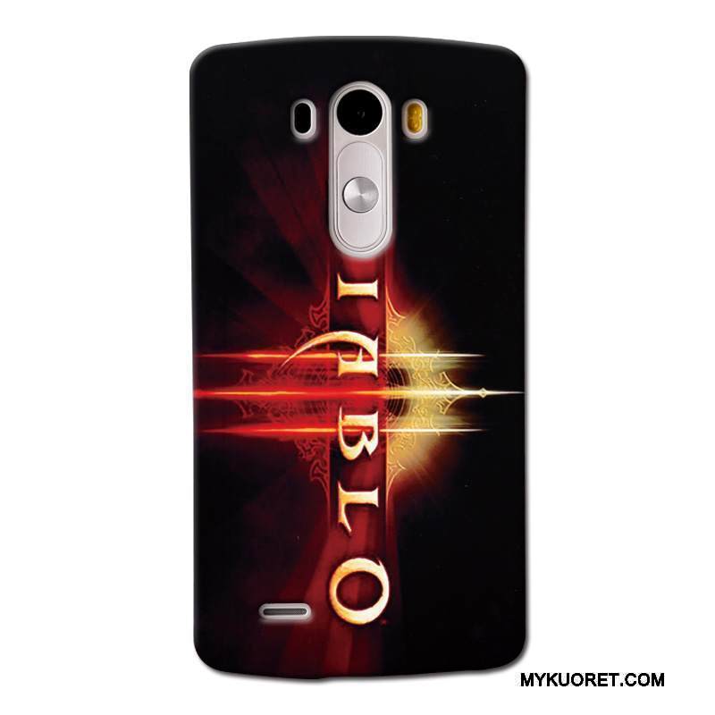 Kuori Lg G3 Maalaus Punainen Puhelimen Kuoret, Kotelo Lg G3 Suojaus Pesty Suede Trendi