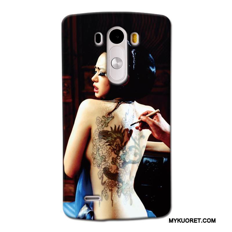 Kuori Lg G3 Maalaus Punainen Puhelimen Kuoret, Kotelo Lg G3 Suojaus Pesty Suede Trendi