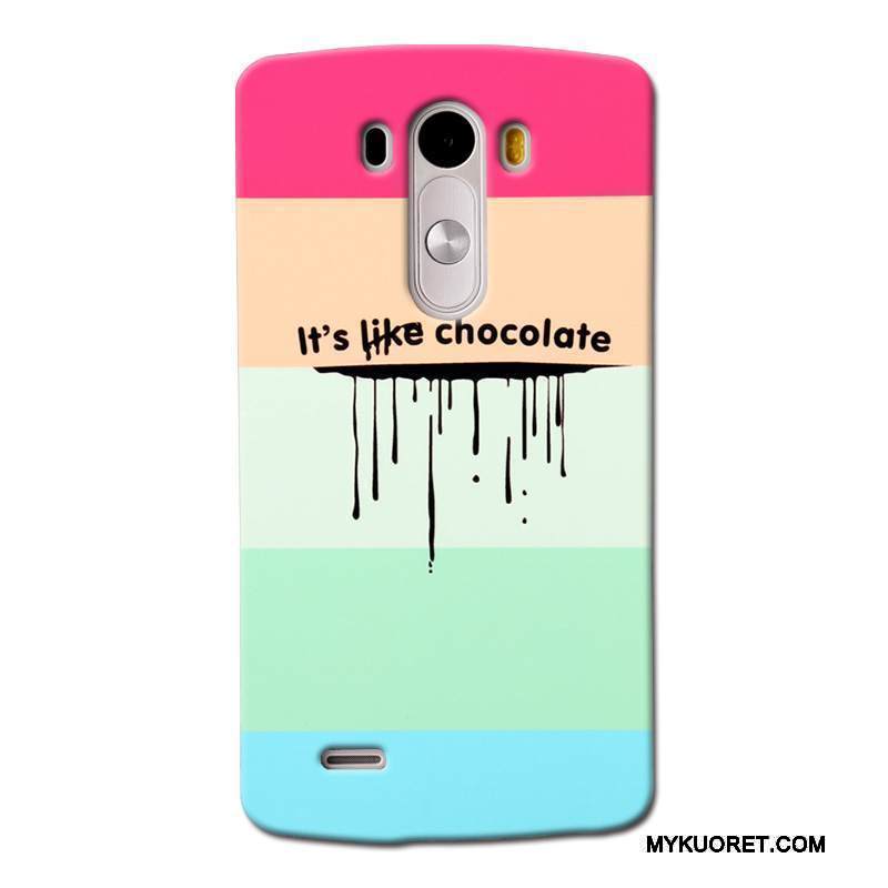 Kuori Lg G3 Maalaus Punainen Puhelimen Kuoret, Kotelo Lg G3 Suojaus Pesty Suede Trendi