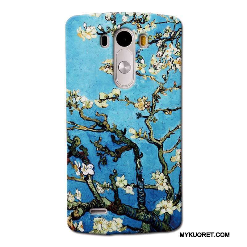 Kuori Lg G3 Maalaus Punainen Puhelimen Kuoret, Kotelo Lg G3 Suojaus Pesty Suede Trendi