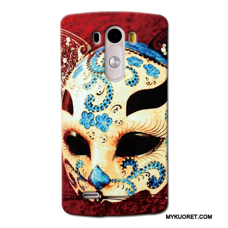 Kuori Lg G3 Maalaus Punainen Puhelimen Kuoret, Kotelo Lg G3 Suojaus Pesty Suede Trendi
