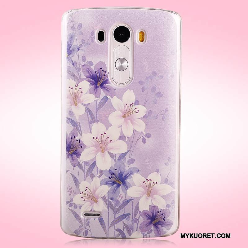Kuori Lg G3 Maalaus Vaalean Puhelimen Kuoret, Kotelo Lg G3 Suojaus Kova Pesty Suede