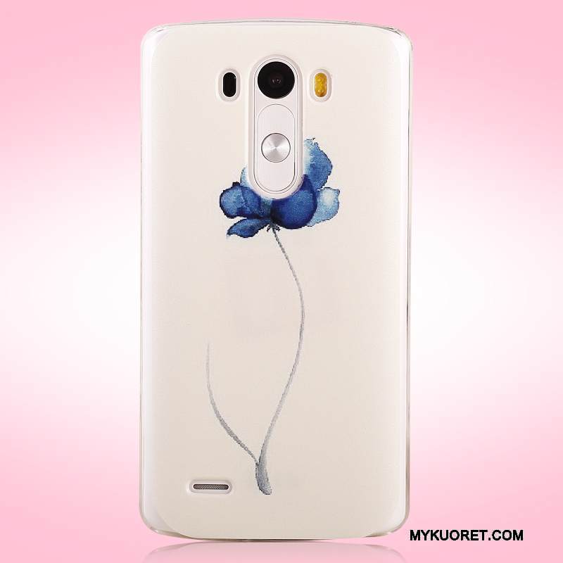 Kuori Lg G3 Maalaus Vaalean Puhelimen Kuoret, Kotelo Lg G3 Suojaus Kova Pesty Suede