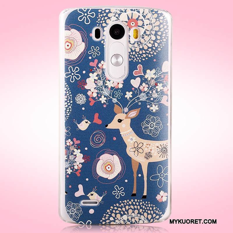 Kuori Lg G3 Maalaus Vaalean Puhelimen Kuoret, Kotelo Lg G3 Suojaus Kova Pesty Suede