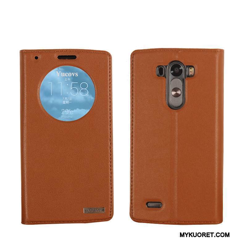 Kuori Lg G3 Nahka Tummanvihreä Horrostila, Kotelo Lg G3 Suojaus