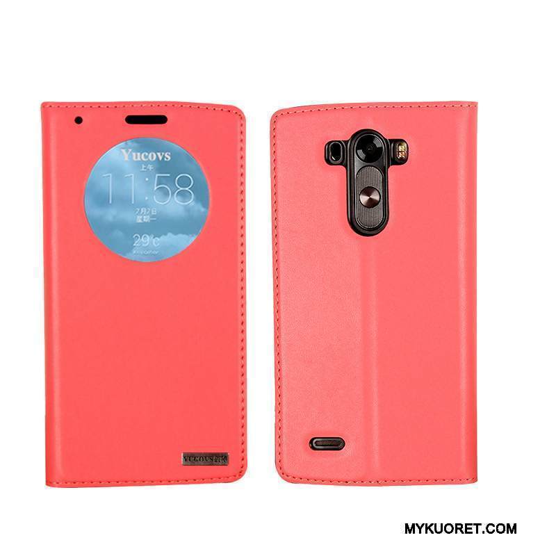 Kuori Lg G3 Nahka Tummanvihreä Horrostila, Kotelo Lg G3 Suojaus