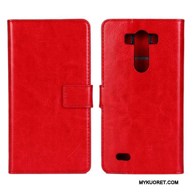 Kuori Lg G3 Nahka Violetti Puhelimen Kuoret, Kotelo Lg G3 Suojaus Syvä Väri Kortti