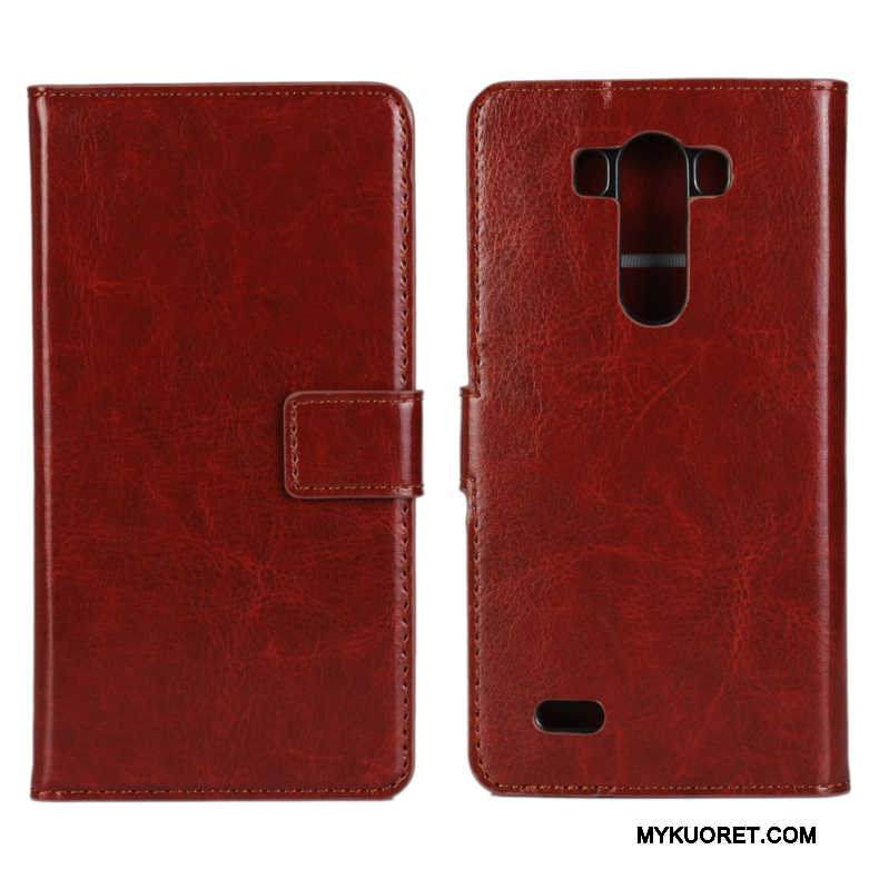 Kuori Lg G3 Nahka Violetti Puhelimen Kuoret, Kotelo Lg G3 Suojaus Syvä Väri Kortti