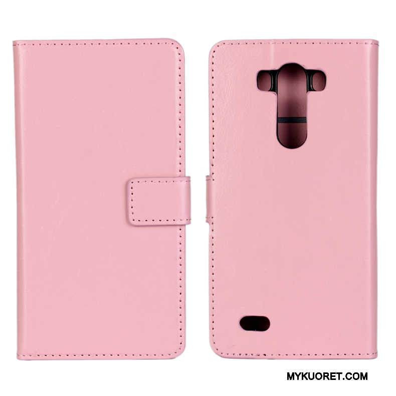 Kuori Lg G3 Nahka Violetti Puhelimen Kuoret, Kotelo Lg G3 Suojaus Syvä Väri Kortti