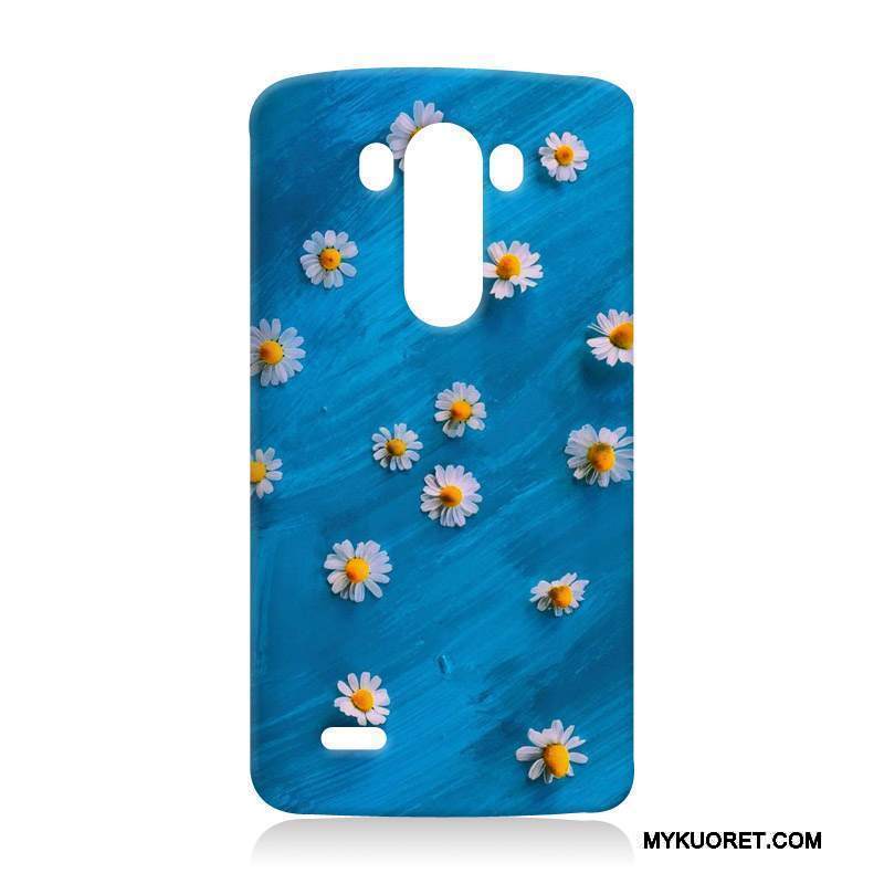 Kuori Lg G3 Pehmeä Neste Kova Puhelimen Kuoret, Kotelo Lg G3 Silikoni Murtumaton Sininen