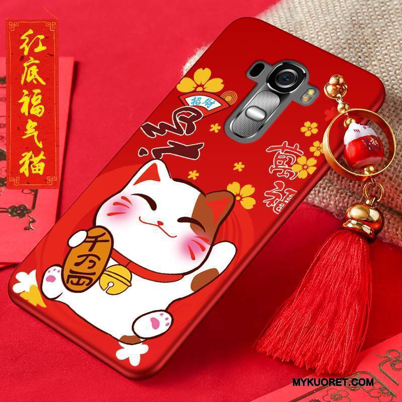 Kuori Lg G4 Laukut Kissa Trendi, Kotelo Lg G4 Silikoni Punainen Puhelimen Kuoret