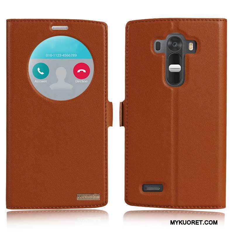 Kuori Lg G4 Nahka Puhelimen Kuoret Valkoinen, Kotelo Lg G4 Suojaus