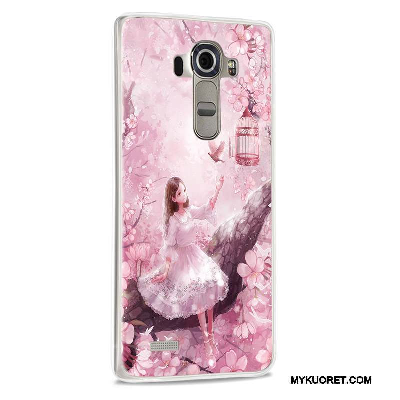 Kuori Lg G4 Suojaus Murtumaton Violetti, Kotelo Lg G4 Luova Vaalean Puhelimen Kuoret