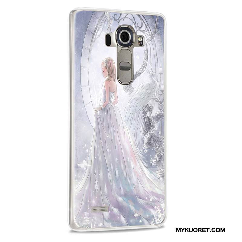 Kuori Lg G4 Suojaus Murtumaton Violetti, Kotelo Lg G4 Luova Vaalean Puhelimen Kuoret