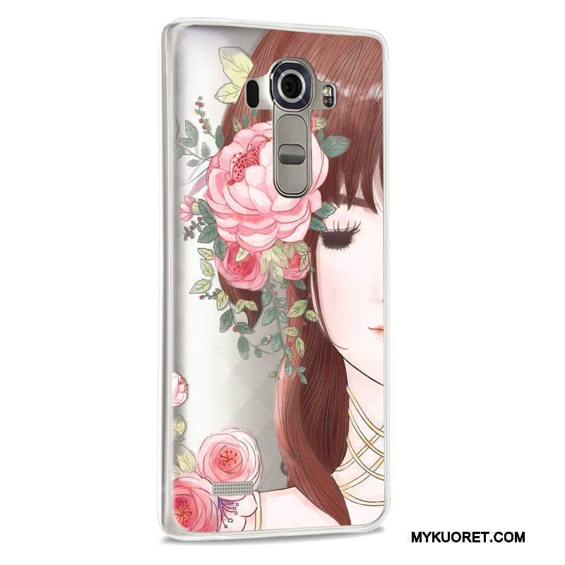 Kuori Lg G4 Suojaus Murtumaton Violetti, Kotelo Lg G4 Luova Vaalean Puhelimen Kuoret