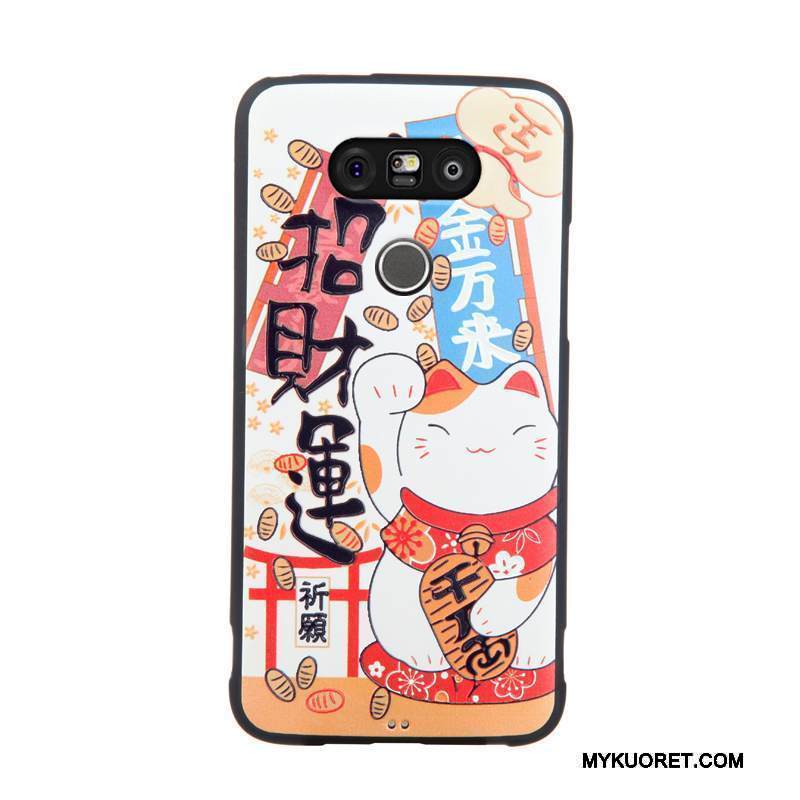 Kuori Lg G5 Kohokuviointi Puhelimen Kuoret Sininen, Kotelo Lg G5 Silikoni Murtumaton