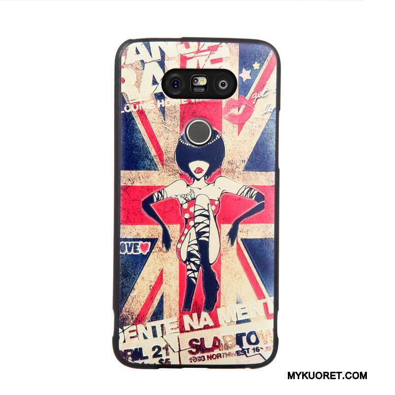 Kuori Lg G5 Kohokuviointi Puhelimen Kuoret Sininen, Kotelo Lg G5 Silikoni Murtumaton