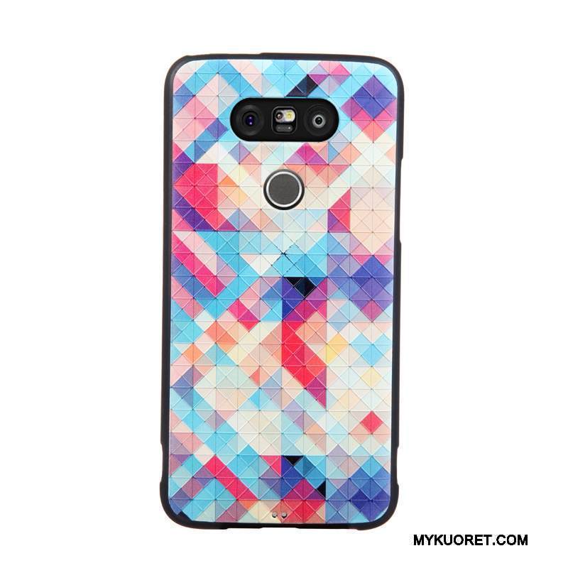 Kuori Lg G5 Kohokuviointi Puhelimen Kuoret Sininen, Kotelo Lg G5 Silikoni Murtumaton