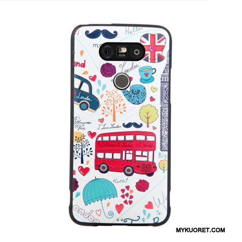 Kuori Lg G5 Kohokuviointi Puhelimen Kuoret Sininen, Kotelo Lg G5 Silikoni Murtumaton