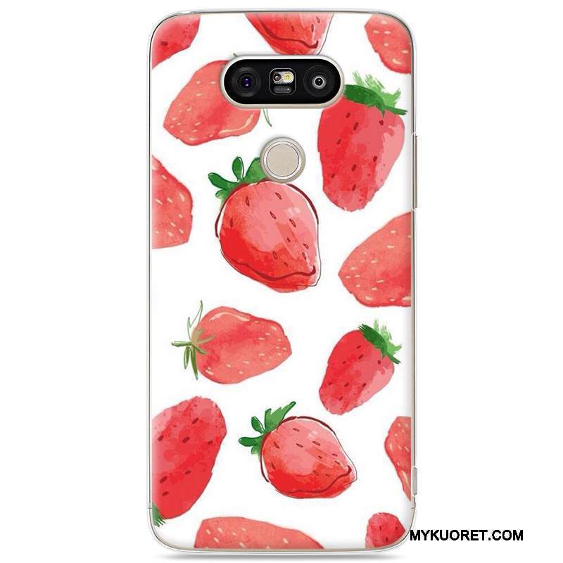 Kuori Lg G5 Maalaus Valkoinen Kova, Kotelo Lg G5 Suojaus Puhelimen Kuoret Murtumaton