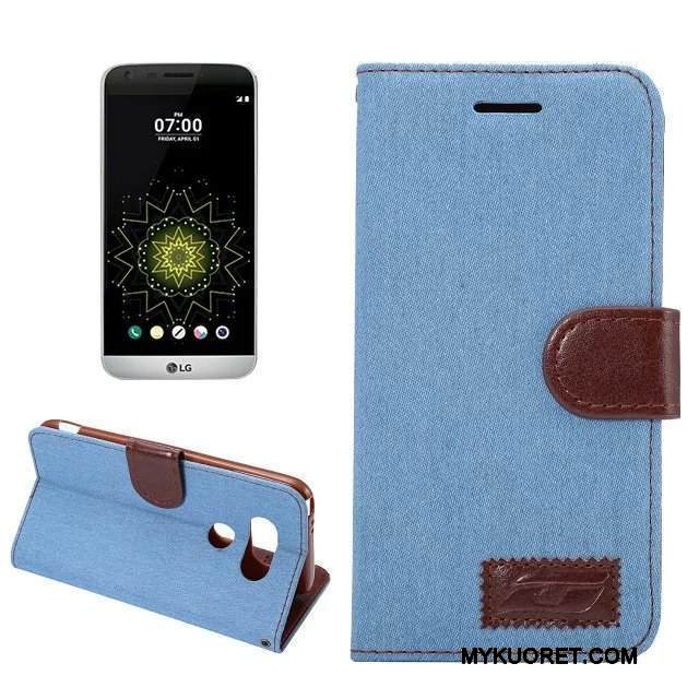 Kuori Lg G5 Pehmeä Neste Puhelimen Kuoret Kukkakuvio, Kotelo Lg G5 Suojaus Sininen