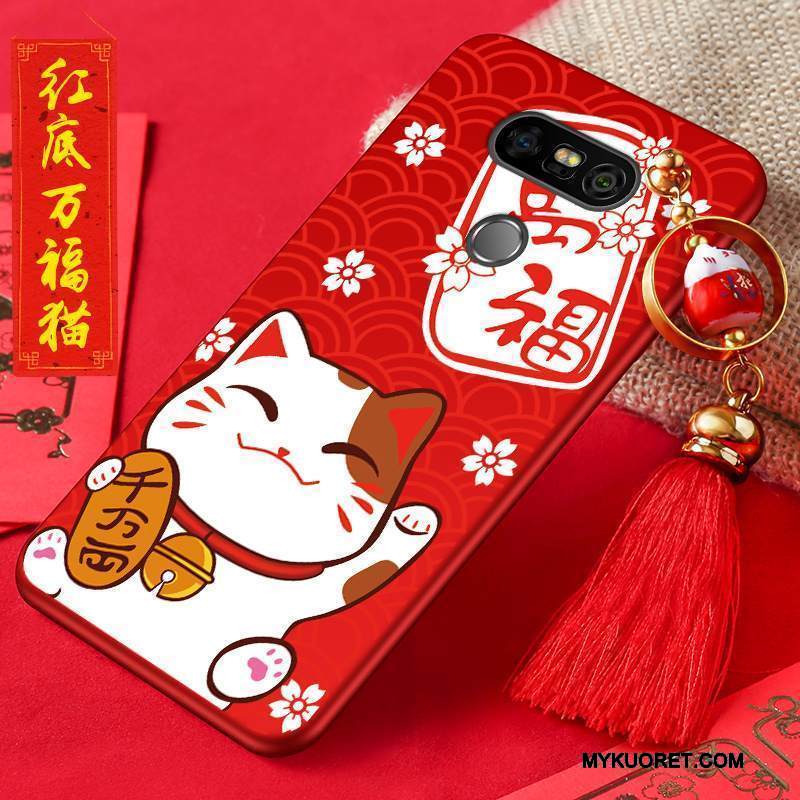 Kuori Lg G5 Pehmeä Neste Puhelimen Kuoret Rikkaus, Kotelo Lg G5 Silikoni Murtumaton Punainen