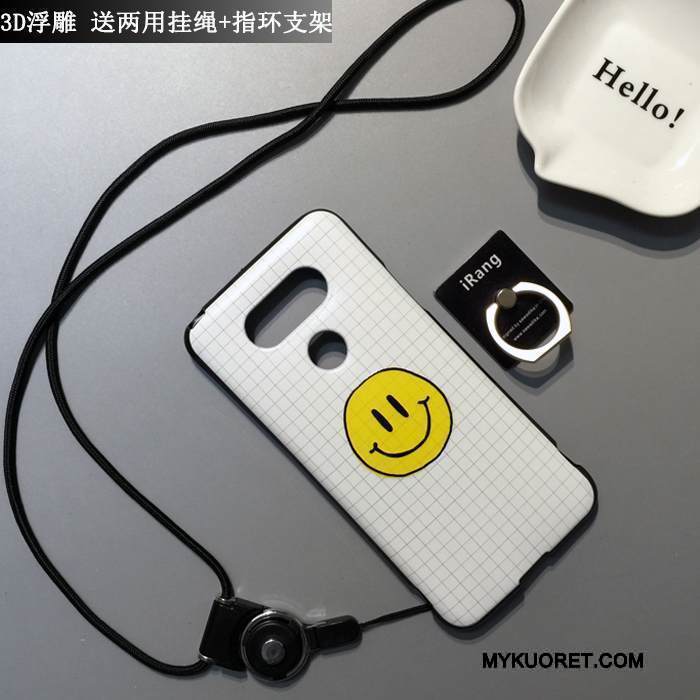 Kuori Lg G5 Sarjakuva Puhelimen Kuoret Pesty Suede, Kotelo Lg G5 Suojaus Valkoinen Murtumaton