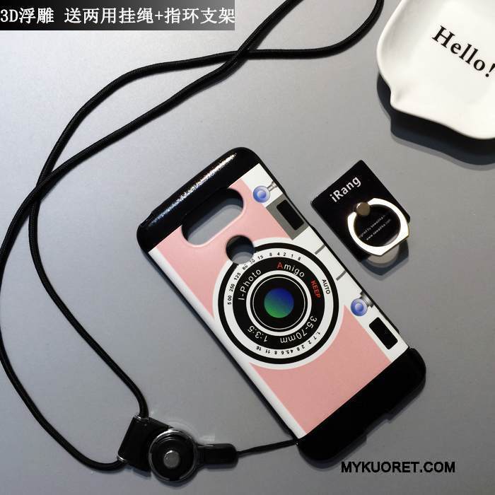 Kuori Lg G5 Sarjakuva Puhelimen Kuoret Pesty Suede, Kotelo Lg G5 Suojaus Valkoinen Murtumaton