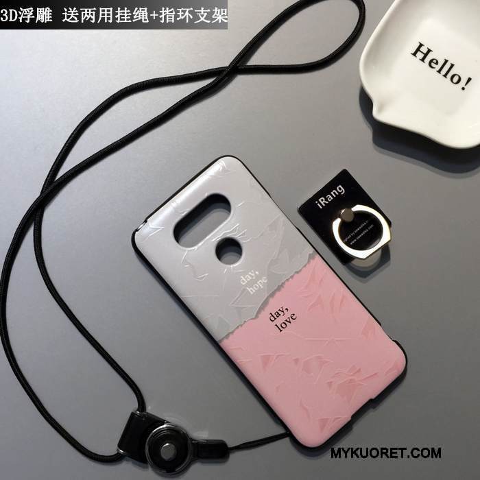 Kuori Lg G5 Sarjakuva Puhelimen Kuoret Pesty Suede, Kotelo Lg G5 Suojaus Valkoinen Murtumaton