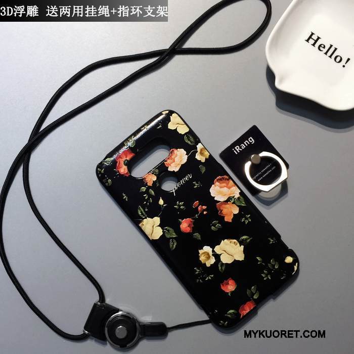 Kuori Lg G5 Sarjakuva Puhelimen Kuoret Pesty Suede, Kotelo Lg G5 Suojaus Valkoinen Murtumaton