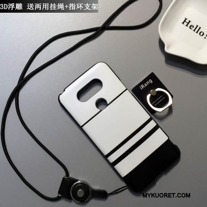 Kuori Lg G5 Sarjakuva Puhelimen Kuoret Pesty Suede, Kotelo Lg G5 Suojaus Valkoinen Murtumaton