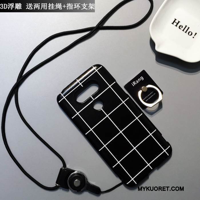 Kuori Lg G5 Sarjakuva Puhelimen Kuoret Pesty Suede, Kotelo Lg G5 Suojaus Valkoinen Murtumaton