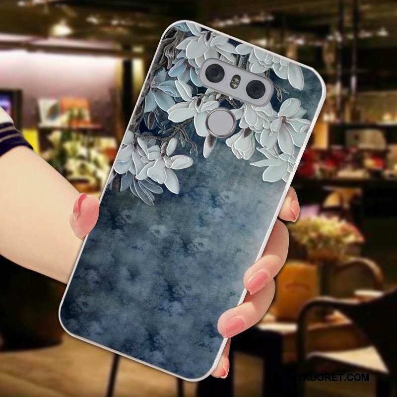 Kuori Lg G6 Kohokuviointi Puhelimen Kuoret Kustannukset, Kotelo Lg G6 Suojaus Kukka Vaalean