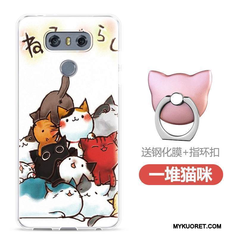 Kuori Lg G6 Kohokuviointi Puhelimen Kuoret Murtumaton, Kotelo Lg G6 Pehmeä Neste Läpinäkyvä