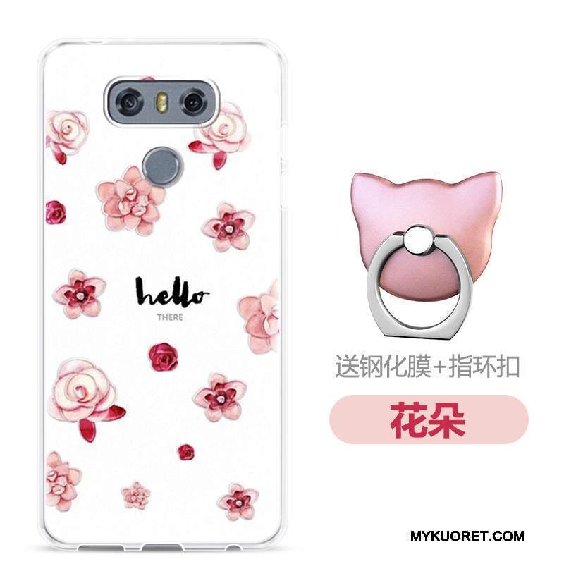 Kuori Lg G6 Kohokuviointi Puhelimen Kuoret Murtumaton, Kotelo Lg G6 Pehmeä Neste Läpinäkyvä