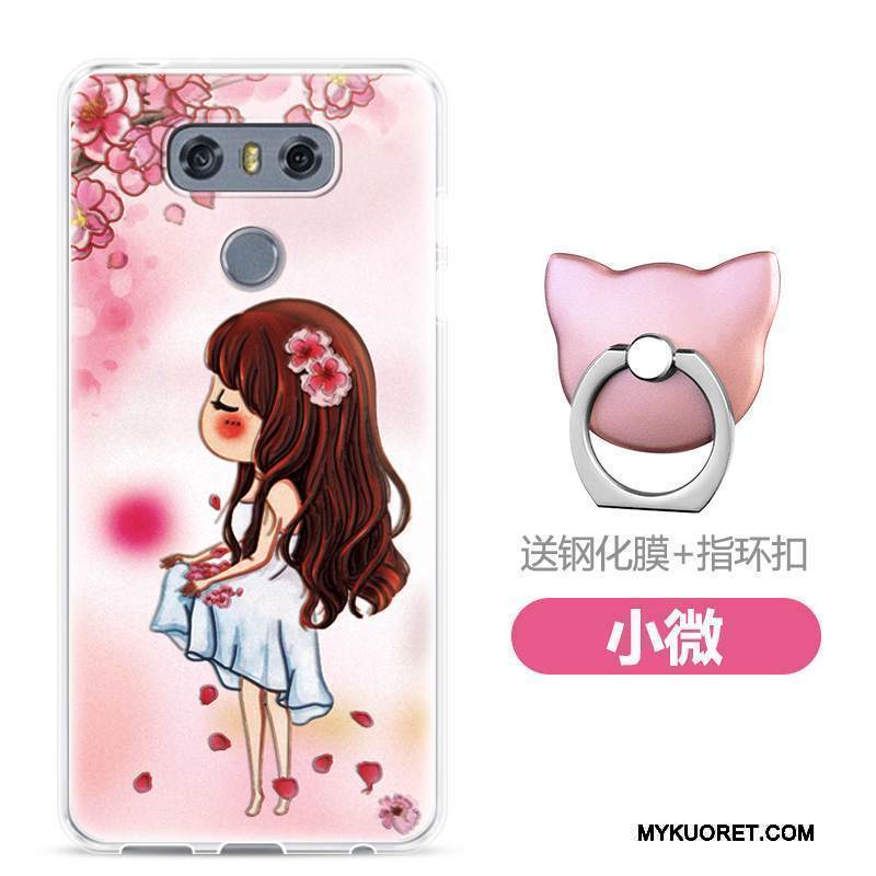 Kuori Lg G6 Kohokuviointi Puhelimen Kuoret Murtumaton, Kotelo Lg G6 Pehmeä Neste Läpinäkyvä