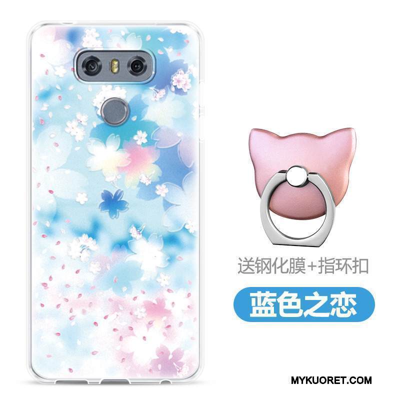 Kuori Lg G6 Kohokuviointi Puhelimen Kuoret Murtumaton, Kotelo Lg G6 Pehmeä Neste Läpinäkyvä