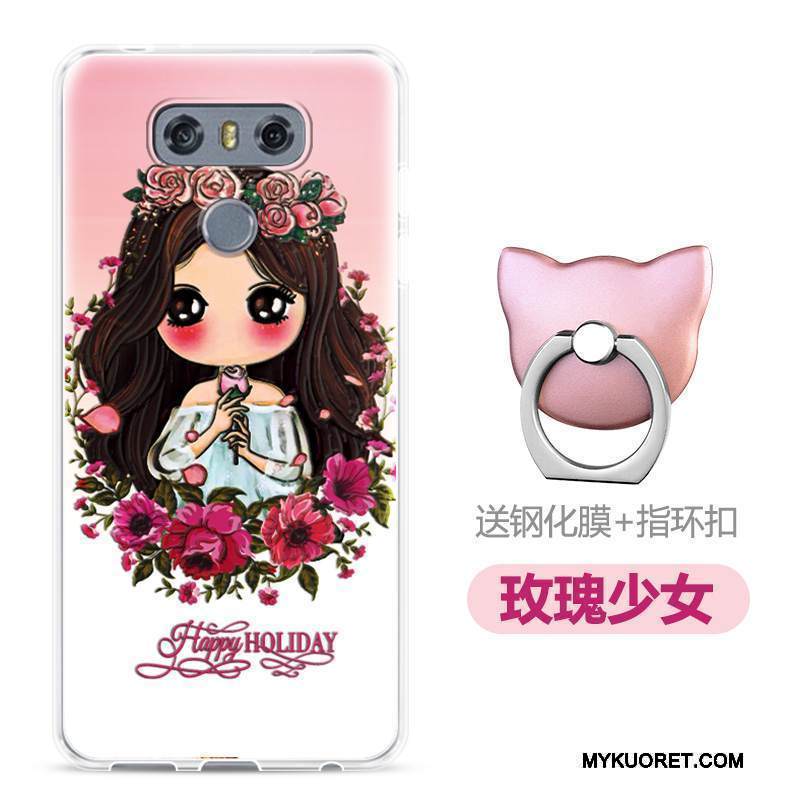 Kuori Lg G6 Kohokuviointi Puhelimen Kuoret Murtumaton, Kotelo Lg G6 Pehmeä Neste Läpinäkyvä