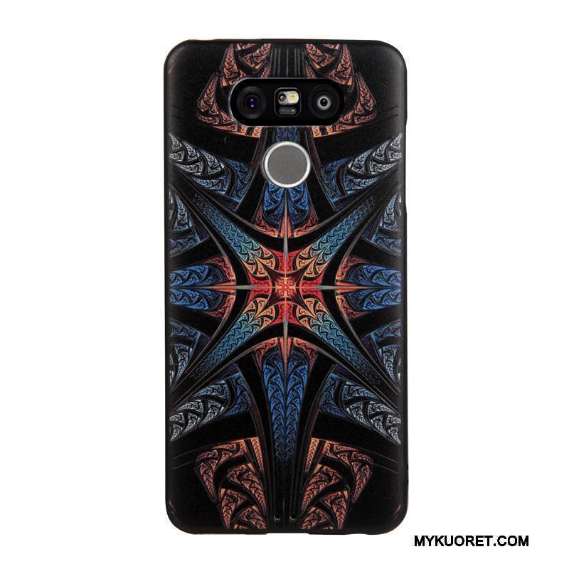 Kuori Lg G6 Kohokuviointi Uusi Trendi, Kotelo Lg G6 Suojaus Musta Violetti