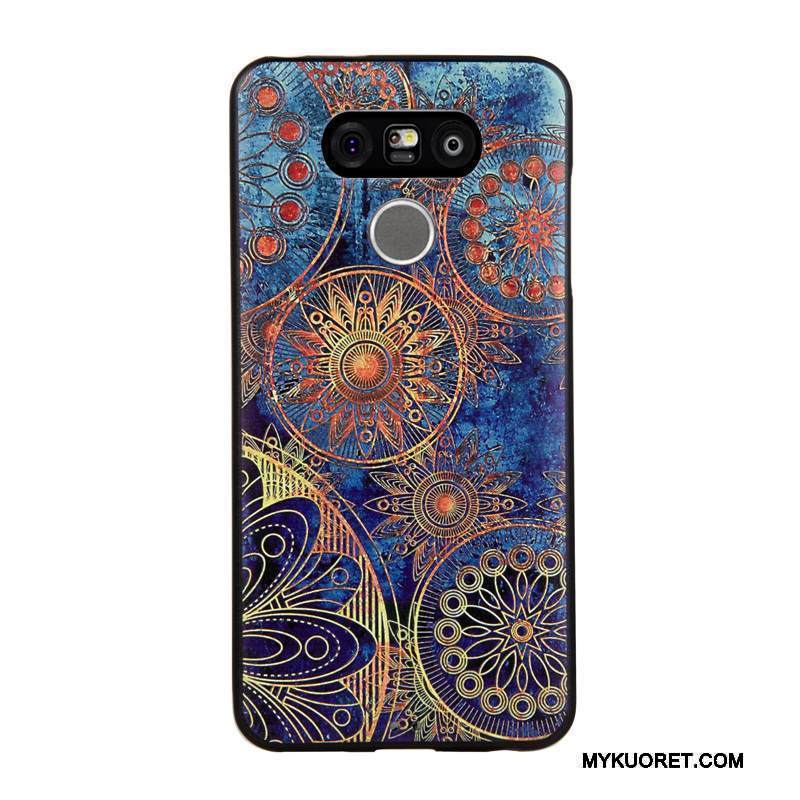 Kuori Lg G6 Kohokuviointi Uusi Trendi, Kotelo Lg G6 Suojaus Musta Violetti