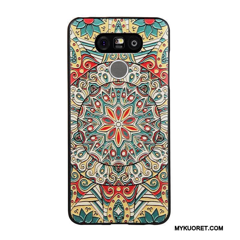 Kuori Lg G6 Kohokuviointi Uusi Trendi, Kotelo Lg G6 Suojaus Musta Violetti