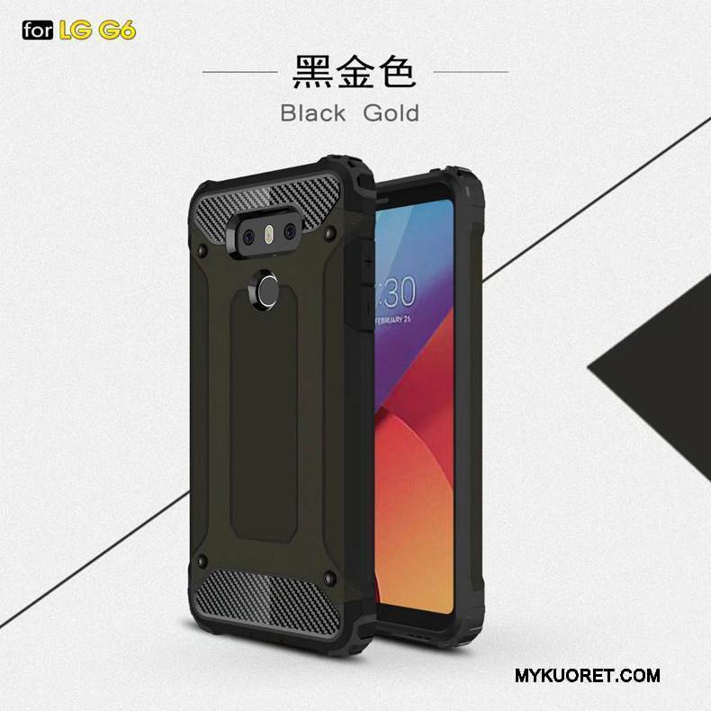 Kuori Lg G6 Laukut Suupaltti Murtumaton, Kotelo Lg G6 Silikoni Kolme Puolustusta Kulta
