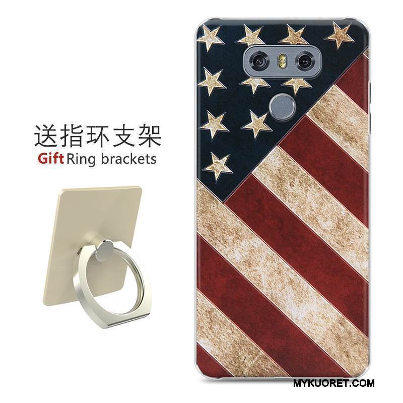 Kuori Lg G6 Maalaus Puhelimen Kuoret Kova, Kotelo Lg G6 Sarjakuva Musta Ohut