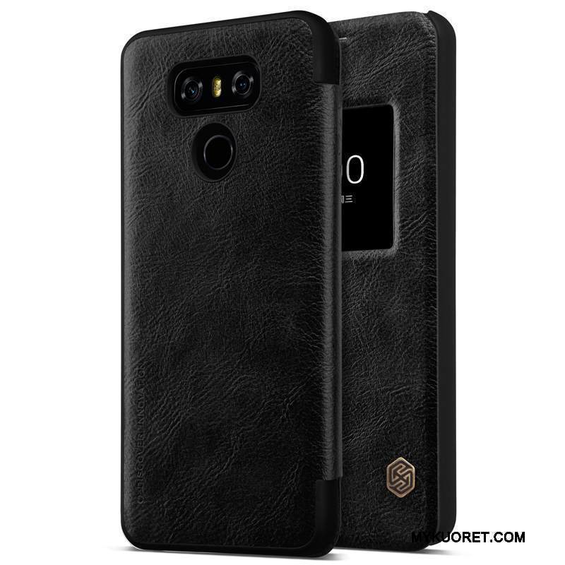 Kuori Lg G6 Suojaus Puhelimen Kuoret Murtumaton, Kotelo Lg G6 Nahka Valkoinen Kulta